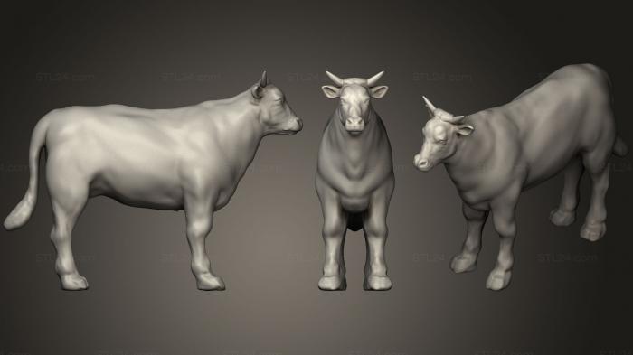 Статуэтки животных (Корова, STKJ_0847) 3D модель для ЧПУ станка